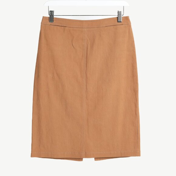 Blumarine Tan Cotton Pencil Skirt - Picture 1 of 8